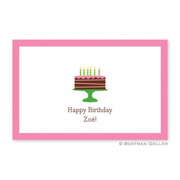 Plate-Birthday Cake Pink 1 Plate-Birthday Cake Pink