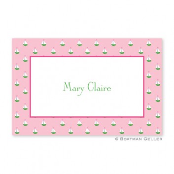 Plate-Little Sailboat Pink 1 Plate-Little Sailboat Pink