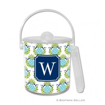 Ice Bucket – Pineapple Repeat Teal 1 Ice Bucket - Pineapple Repeat Teal