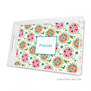 Lucite Tray – Suzani 1 Lucite Tray - Suzani