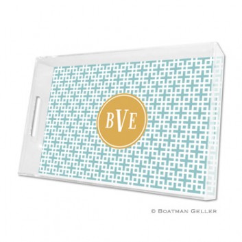 Lucite Tray – Lattice Slate 1 Lucite Tray - Lattice Slate