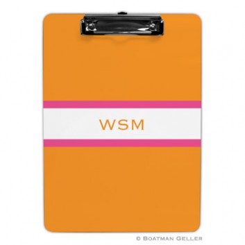 Clipboard – Stripe Tangerine & Raspberry 1 Clipboard - Stripe Tangerine & Raspberry