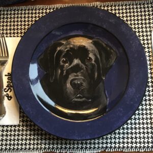 Color Block Hand Painted Rim Plate