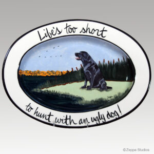 MESSAGE STYLE HAND PAINTED RIM PLATTER