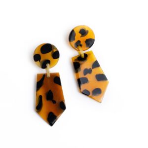 Tortoise Ginger Jar Earrings